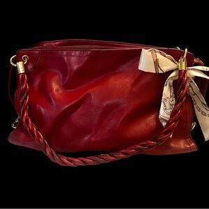Relic Burgundy Shoulder Bag with Twisted Strap